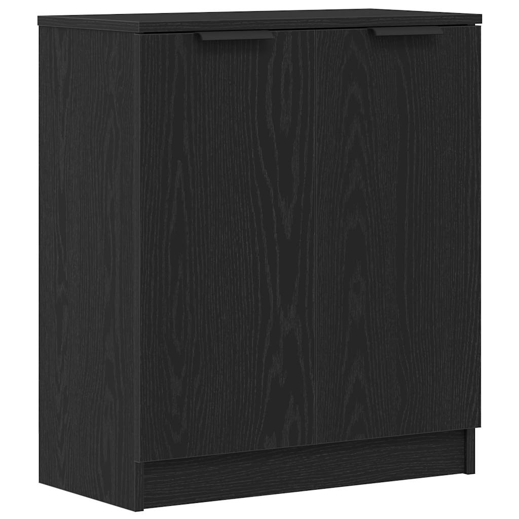 Sideboards 3er Set Schwarz Eichenholz